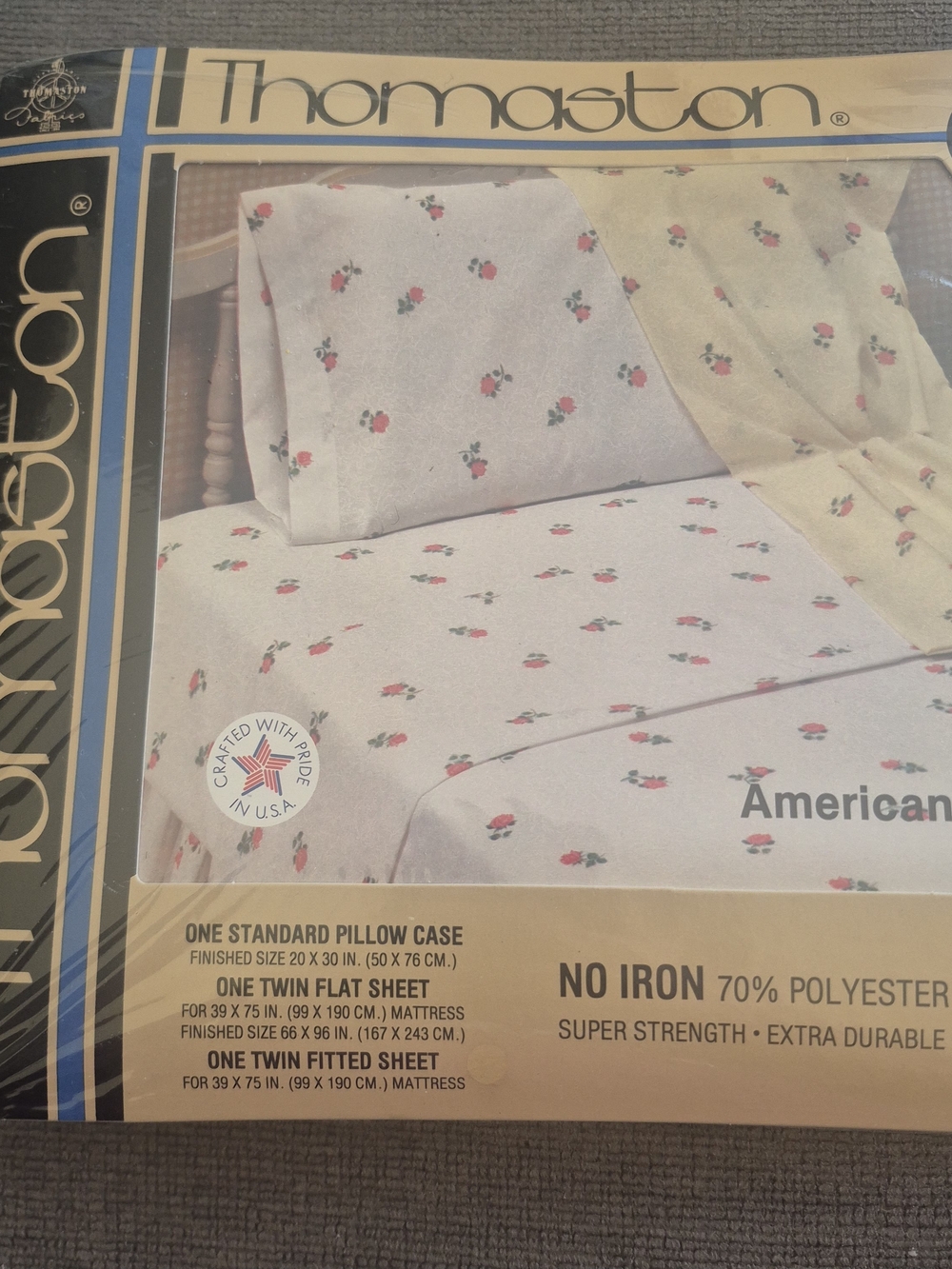 Twin-Set Floral Twin Sheet Set in White with Pink Roses